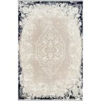 Pierre Cardin Pier Zen HG01A Krem Lacivert Viskon Akrilik Yumuşak Leke Tutmaz Silinebilir Halı KREM MAVİ 100 x 200