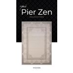 Pierre Cardin Pier Zen HG03A Krem Gri Viskon Akrilik Yumuşak Leke Tutmaz Silinebilir Halı KREM GRİ 80 x 150