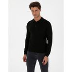 Pierre Cardin PORTO Siyah Basic Erkek Triko Kazak