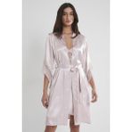 Pierre Cardin Pudra Midi Dantel Sabahlık Gecelik Set 4240