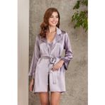 Pierre Cardin Saten 4lü Gecelik Sabahlık Şort Seti Royal 7200