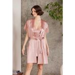 Pierre Cardin Saten Dantelli Gecelik Sabahlık Takım 4438 brndy