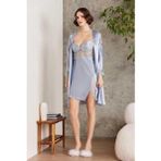 Pierre Cardin Saten Gecelik Sabahlık Pijama Şort Takım 6'lı Çeyiz Seti 6000 mist