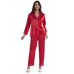 Pierre Cardin Saten Kadın Pijama Takımı 1200 Kırmızı