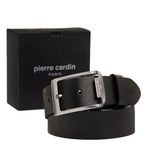 Pierre Cardin Siyah Deri Erkek Kemer PC-3100HS9 (Siyah, 135 CM)
