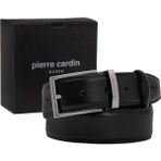 Pierre Cardin Siyah Deri Erkek Kemeri (En 3,5 cm) PC2209KS6Z - 125 cm