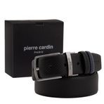 Pierre Cardin Siyah-Lacivert Çift Taraflı Deri Kemer PC-CİFT04SL2 (Siyah-Lacivert, 125 CM)
