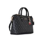 Pierre Cardin Siyah Monogram Fermuar Kapamalı Ayarlanabilir Çıkarılabilir Askılı Kadın Omuz Çantası 05PC25K10352