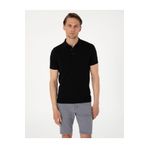 Pierre Cardin Siyah Slim Fit %100 Pamuk Polo Yaka Triko Tişört 50305976-vr046