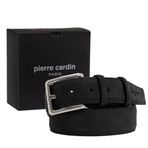 Pierre Cardin Siyah Suet Deri Erkek Kemer PC-1009SS0 (Siyah, 120 CM)