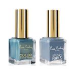 Pierre Cardin Studio Nails & Color Travel Nails - 2'li Oje - Işıltılı Bebek Mavisi