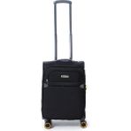 Pierre Cardin Ultra Light Hafif Lüx Kumaş Kabin Boy Valiz Siyah 54 cm ABS Malzeme ile Dayanıklı 04PC6000
