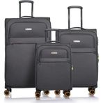 Pierre Cardin Ultra Lüks Hafif Kumaş 6000-set Antrasit Unisex 3 Lü Valiz Seti