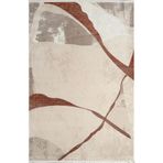 Pierre Cardin Voyage KJ02B Krem Bordo Viskon Akrilik Yumuşak Dokulu Modern Halı KREM 100 x 300