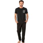 Pierre Cardin Y25 6075 Siyah Erkek Penye Pijama Takımı - L