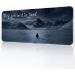 Pierrebella Penguen Temalı 70X30 cm Mouse Pad, Dikişli Kenar, Kaymaz, Ultra Geniş Mousepad 70X30 cm - Siyah