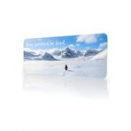 pierrebella Penguen Temalı 90x40 cm Mouse Pad, Dikişli Kenar, Kaymaz, Ultra Geniş Mousepad