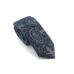 PİERRONİ Gri Şal Desen Slim Kravat