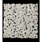 Pietramosaic Puzzle Carrara & Siyah Mermer Mıx Eskitme Mozaik Doğaltaş Duvar Kaplama - 1 Adet