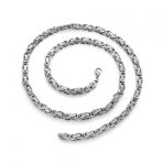 Pigado 316L Çelik Silver Renk 5 mm 60 cm Kral Zinciri Kolye