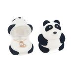 Pigado 925 Ayar Gümüş Kadife Panda Kutusunda Kalpli Kar Tanesi Kadın Kolye