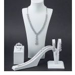 Pigado 925 Ayar Gümüş Zirkon Taşlı Yuvarlak Model Set