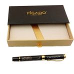 Pigado Besmele İşlemeli Kişiye Özel Siyah Roller Kalem 13x1.3 cm Altın Kapaklı Tekli Paket - Sarı