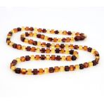 Pigado Kareküp Kesimli 55 cm Gerçek Damla Kehribar Kolye