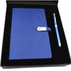 Pigado Özel Kutulu 16 Gb Usb Defter + Dokunmatik Roller Kalem Seti Lacivert