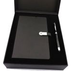Pigado Özel Kutulu 16 Gb Usb Defter + Dokunmatik Roller Kalem Seti Siyah