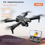 Piha S76 Drone Fırçasız Motor 2 Batarya ile 30 Dakika Uçuş Süresi Hd 720P Çift Kameralı Taşıma Çantalı - Siyah