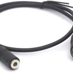 PIIHUSW 3,5 - MIDI Kablo Adaptörü 5 Pin Din Dişi Fiş 3,5 mm (1/8 inç) Dişi Jak Ses Adaptörü Bang & Olufsen, Naim, Quad.Stereo Sistemler için (50 cm)