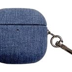 Piili Airpods 4.Nesil Kumaş Case Kulaklık Kılıfı Mavi