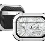 Piili Airpods Pro 2 Marble Kulaklık Kılıfı Siyah