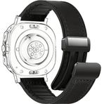Piili Apple Watch 42-44-45-46-49 mm Vintage Leather Akıllı Saat Kayışı Siyah