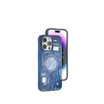 Piili İphone 14 Pro Max Magsafe Mavi Kılıf