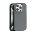 Piili iPhone 15 Pro Max Deri Magsafe Gri Kılıf