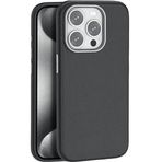 Piili iPhone 15 Pro Max Leather Magsafe Telefon Kılıfı Siyah