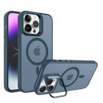 Piili iPhone 15 Pro Max Metal Bracket Magsafe Lacivert Mat Kılıf
