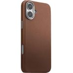 Piili iPhone 16 Leather Magsafe Telefon Kılıfı Kahverengi