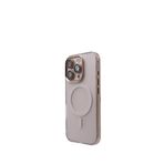 Piili iPhone 16 Pro Max Magsafe Gold Çerçeveli Beyaz Uyumlu Telefon Kılıfı