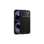 Piili iPhone 17 Pro Max Deri Magsafe Telefon Kılıfı Siyah