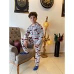 Pija Kids Araba Desenli Göz Bantlı Erkek Çocuk Pijama Takımı 16328 - 4 - 5 Yaş - Gri