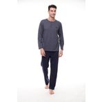 Pijadore 1404 Erkek Uzun Kollu Düğmeli Pijama Takım