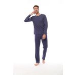 Pijadore 1523 Büyük Beden Uzun Kollu Erkek Pijama Takım