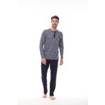 Pijadore 1535 Erkek Lacivert Uzun Kollu Pijama Takım