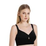 Pijama Pazarı 1818 Kadın Balensiz Toparlayıcı Sütyen-siyah SİYAH 80D