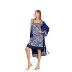 Pijama Pazarı 24551 Kadın Ip Askılı Gecelik Sabahlık Takım-lacivert LACİVERT 38