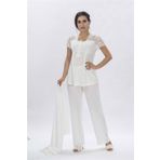 Pijama Pazarı 3008 Hamile Lohusa Sabahlıklı Pijama Takım-ekru EKRU XL