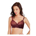 Pijama Pazarı 4053 Kadın Süngersiz Balenli Toparlayıcı Sütyen-bordo Bordo 80B
